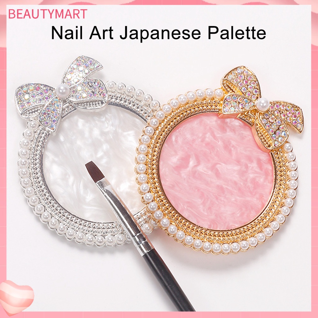 Khay Trưng Bày Móng Tay Bằng Nhựa Resin Bền Lấp Lánh Thắt Nơ Dễ Vệ Sinh