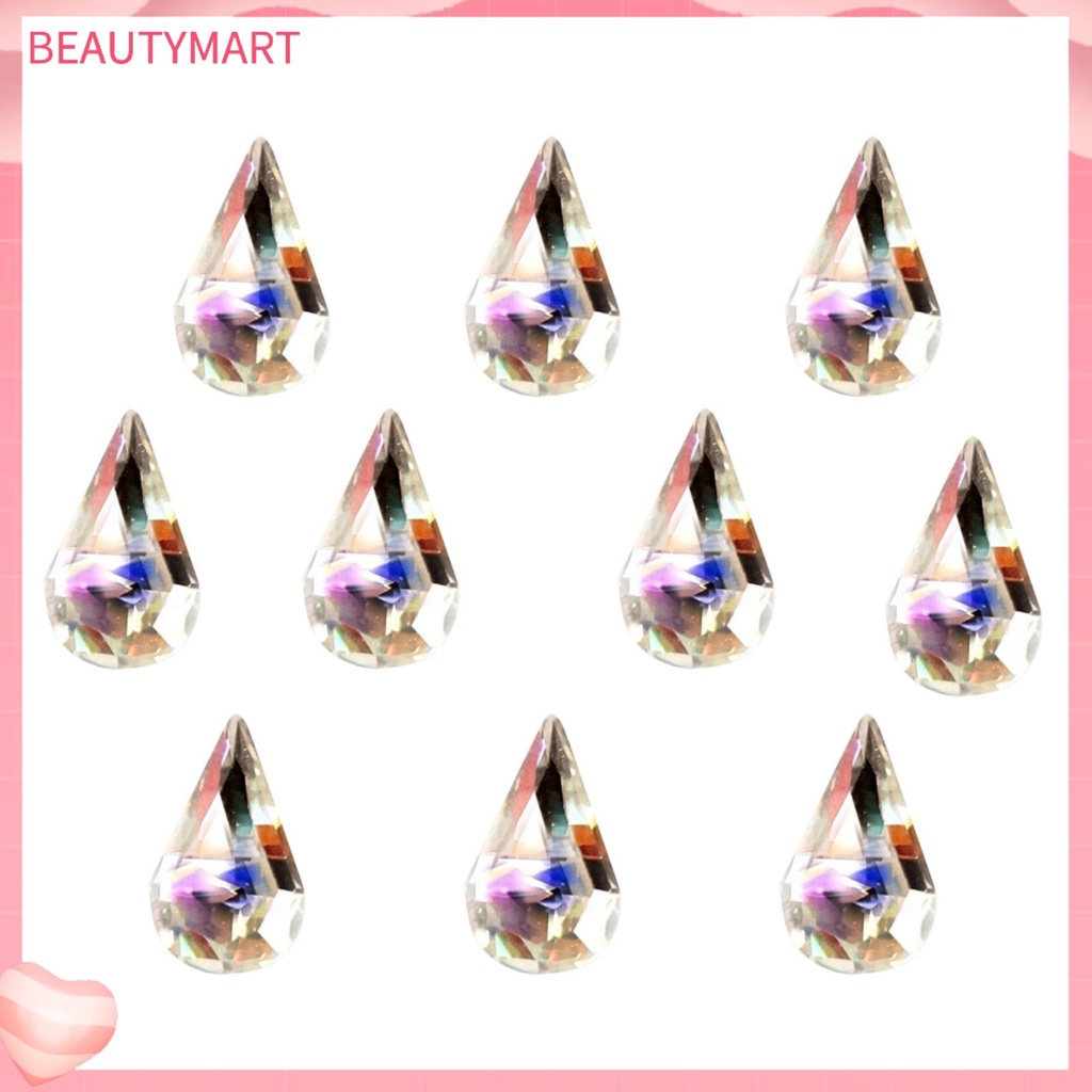 Set 10 Hạt Cườm Đá Hình Giọt Nước Nhiều Màu Dùng Trang Trí Điện Thoại / Móng Tay Nghệ Thuật DIY