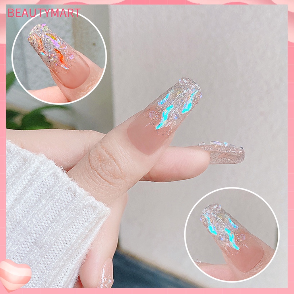 Phụ Kiện Trang Trí Móng Tay Hình Dạng Bất Đối Xứng Lấp Lánh Chống Thấm Nước DIY