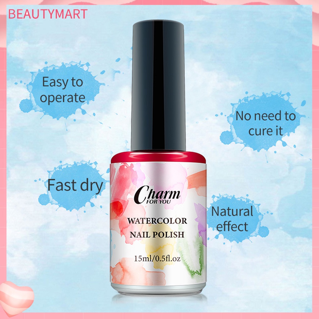 Sơn Móng Tay Dạng Lỏng 15ml Khô Nhanh Không Tẩy Rửa Hiệu Ứng Gradient Bằng Nhựa Resin