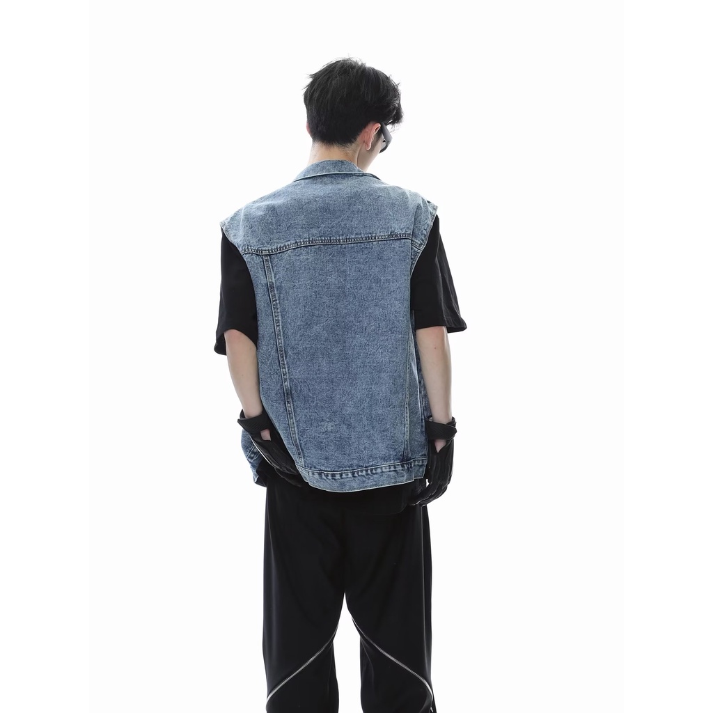 Áo Denim Không Tay Thiết Kế Mới Thời Trang Dành Cho Mùa Xuân Hè