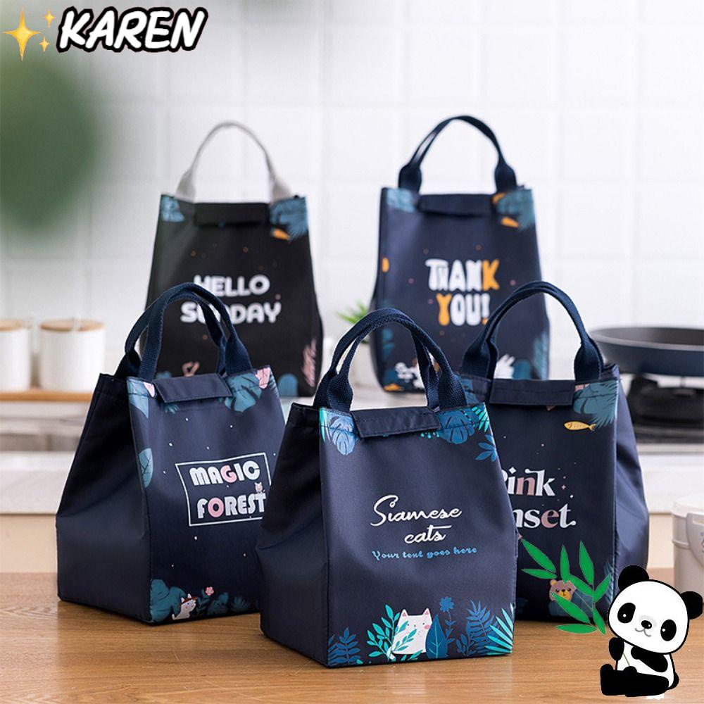 Túi Giữ Nhiệt Cỡ Lớn In Họa Tiết Hoạt Hình Dễ Thương Tiện Dụng Mang Theo Dã Ngoại Cho Bé