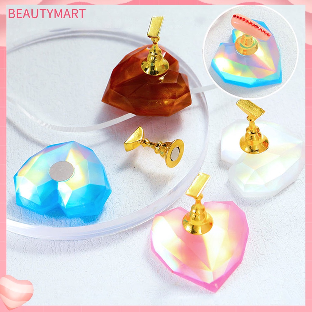 Giá Đỡ Trưng Bày Móng Tay Giả Hình Trái Tim Có Giác Hút Mạnh Dành Cho Nữ