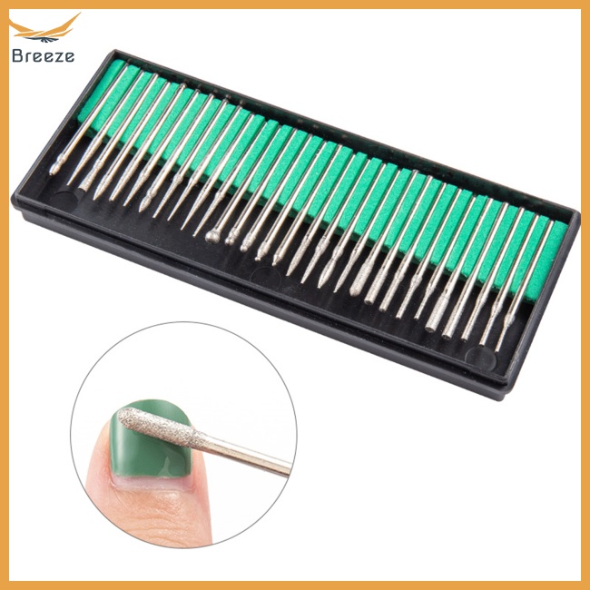 Bộ 30 Đầu Mài Móng Tay Bằng Thép Không Gỉ Tiện Dụng