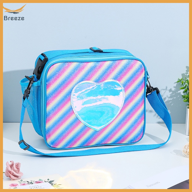 Túi Đựng Cơm Trưa Màu Sắc Cầu Vồng Đơn Giản