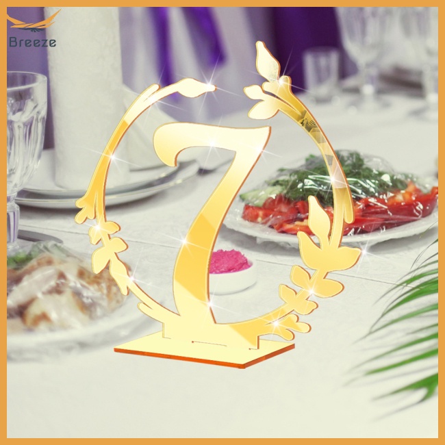 Bộ Thẻ Số Từ 1-20 Bằng Acrylic Trang Trí Bàn Tiệc Cưới