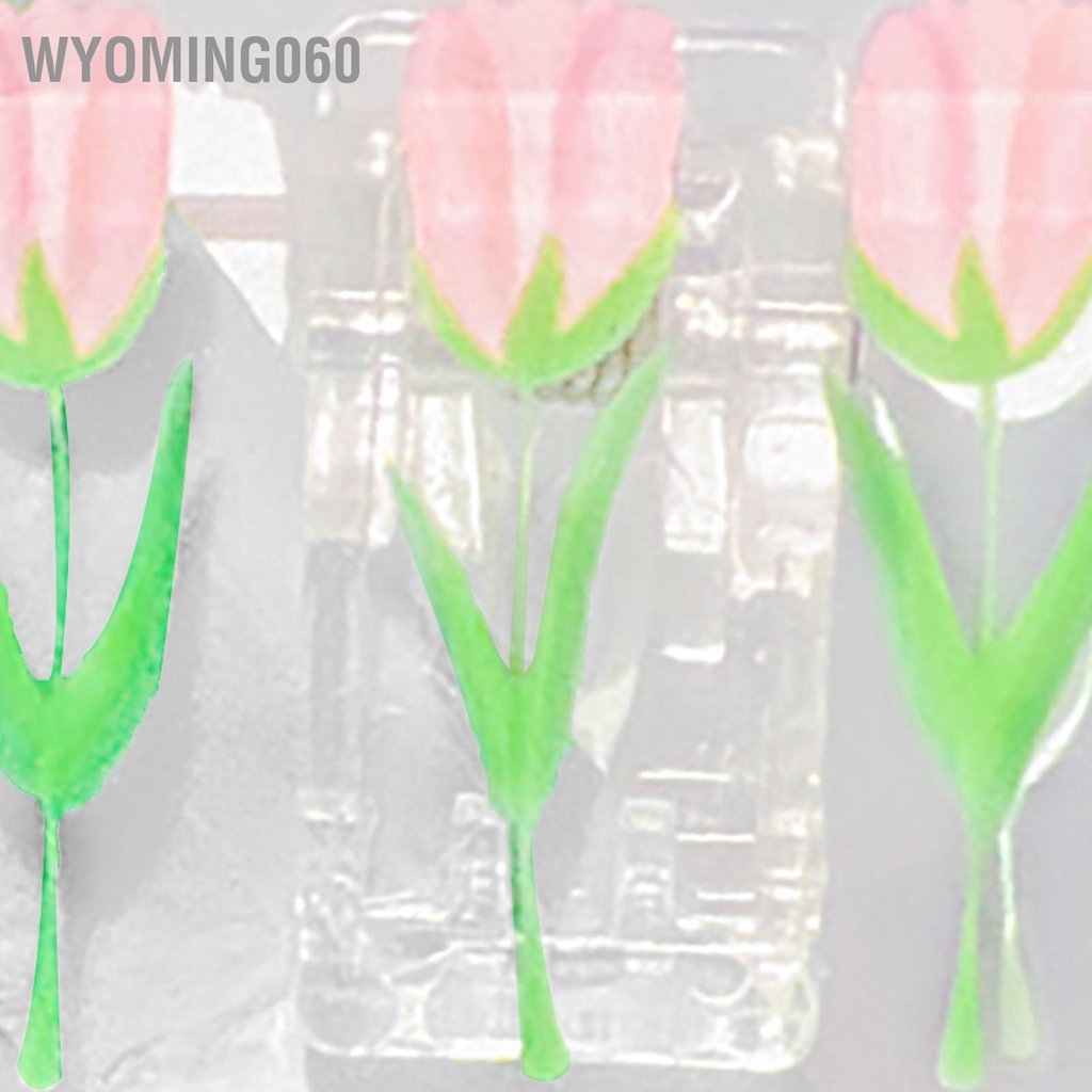 Wyoming060 Kẹp ảnh hai mặt Acrylic Mô hình hoa tulip giấy trong suốt đa chức năng cho tổ