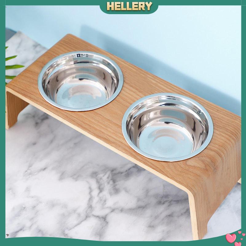 Bát Đựng Thức Ăn / Nước Uống Kèm 2 Bát Đựng Bằng Thép Không Gỉ Dành Cho Thú Cưng