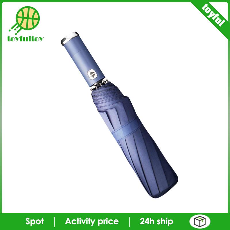 Dù Gấp Tự Động 10 Bóng LED Chống Gió Có Tay Cầm