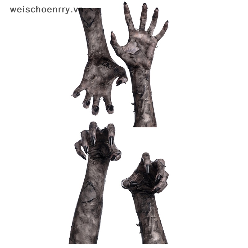 Sticker Dán Tường PVC Họa Tiết Bàn Tay Ma Kinh Dị 3D Phong Cách Halloween
