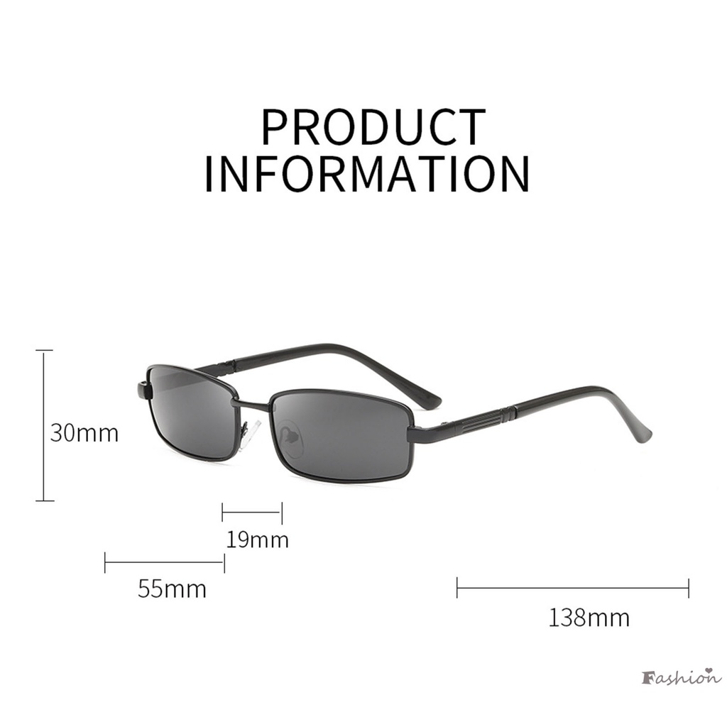 Kính Mát Gọng Nhỏ Hình Chữ Nhật Chống Lóa Bảo Vệ Toàn Diện Cho Nam Và Nữ