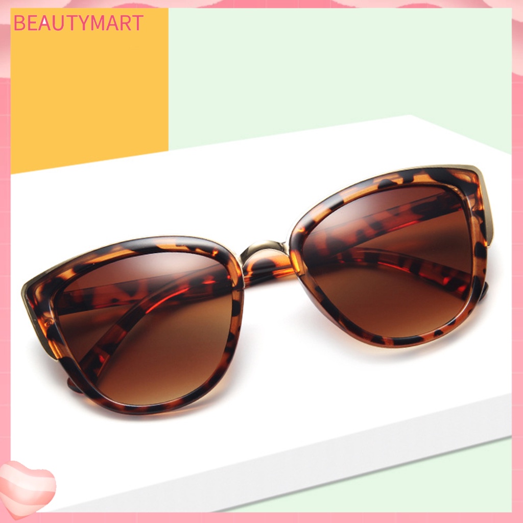 Kính Mát Gọng Mắt Mèo Dày In Họa Tiết Da Báo Kiểu Vintage Thời Trang Cho Nữ