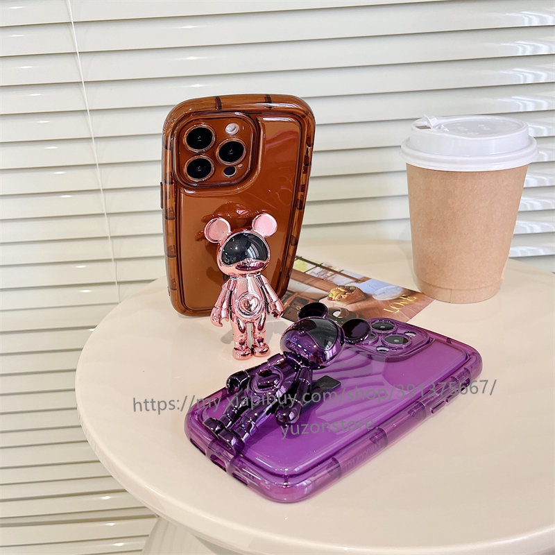 Ốp Điện Thoại Mềm Có Giá Đỡ Hình Gấu Cho Realme 111 Pro + Realme 110 8 5G / Realme 11 Pro + Realme 10 8 5G