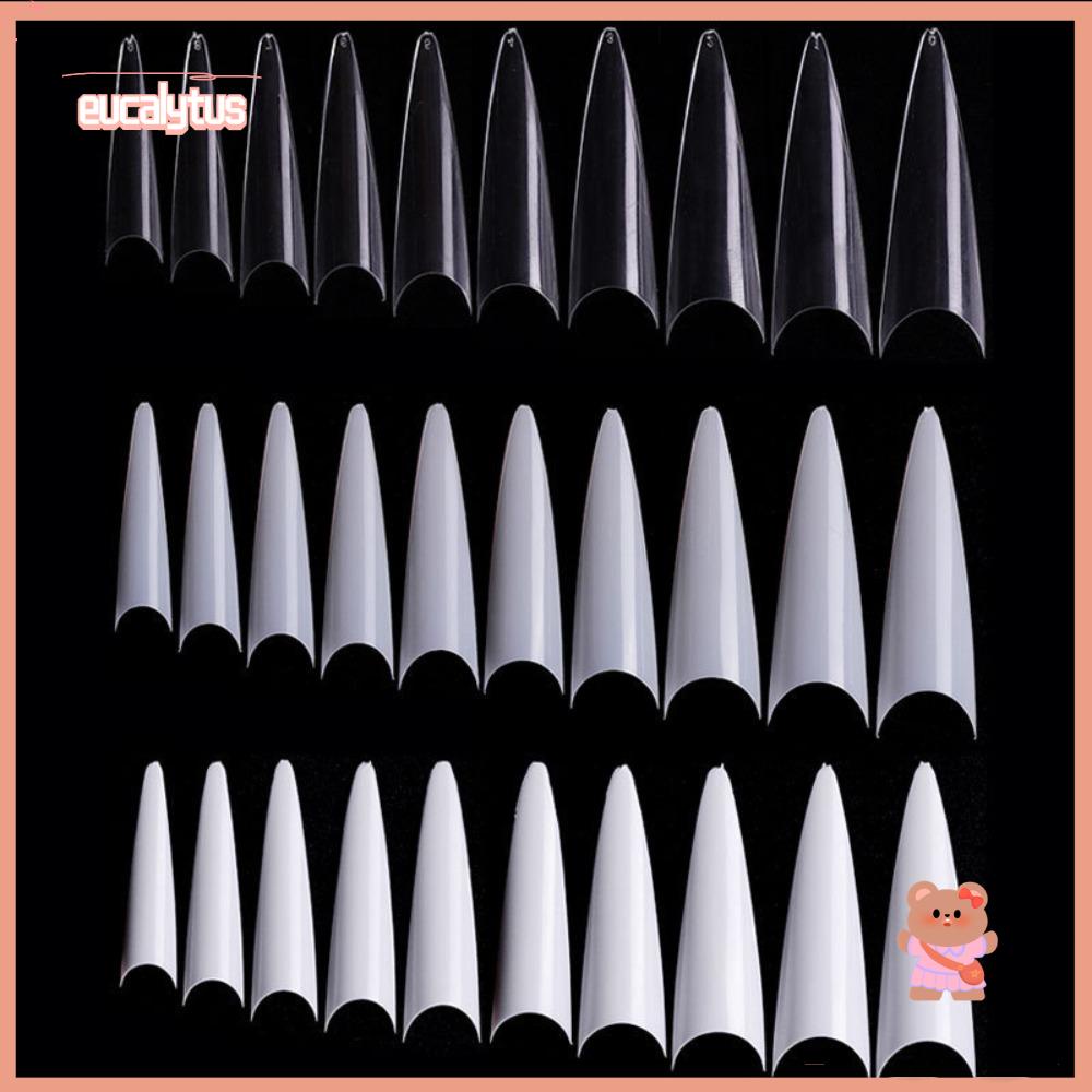 Bộ 600 Móng Tay Giả 10 Kích Cỡ Che Phủ Toàn Diện Sắc Bén Chất Liệu Acrylic