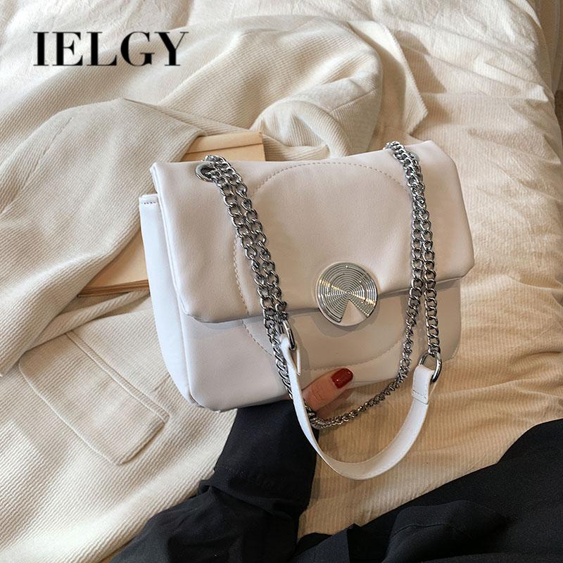 Túi Đeo Vai Dây Xích Có Khóa Tròn Phong Cách Hàn Quốc Chất Lượng Cao Cho Nữ