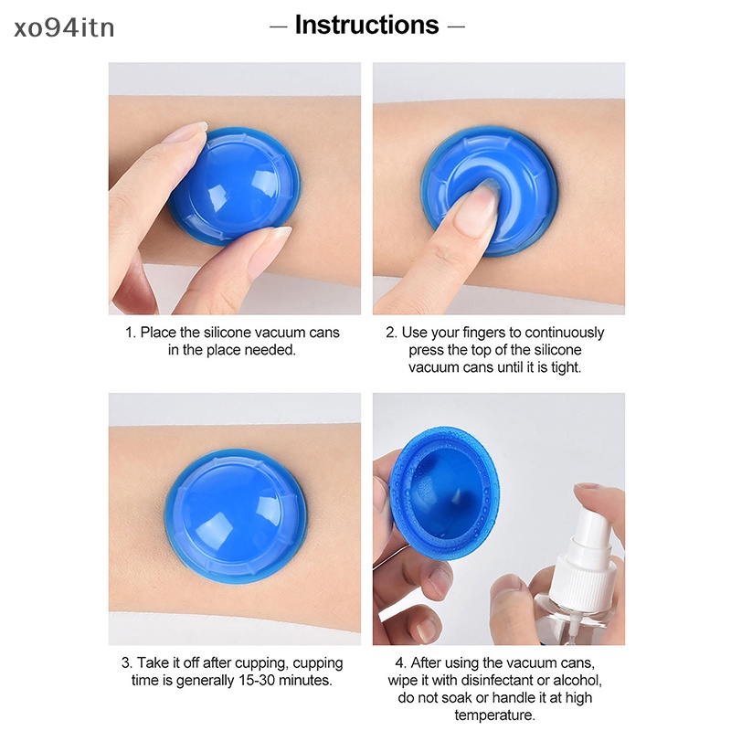 Bộ 12 Cốc Silicone Mát Xa Chân Không Chống Cellulite