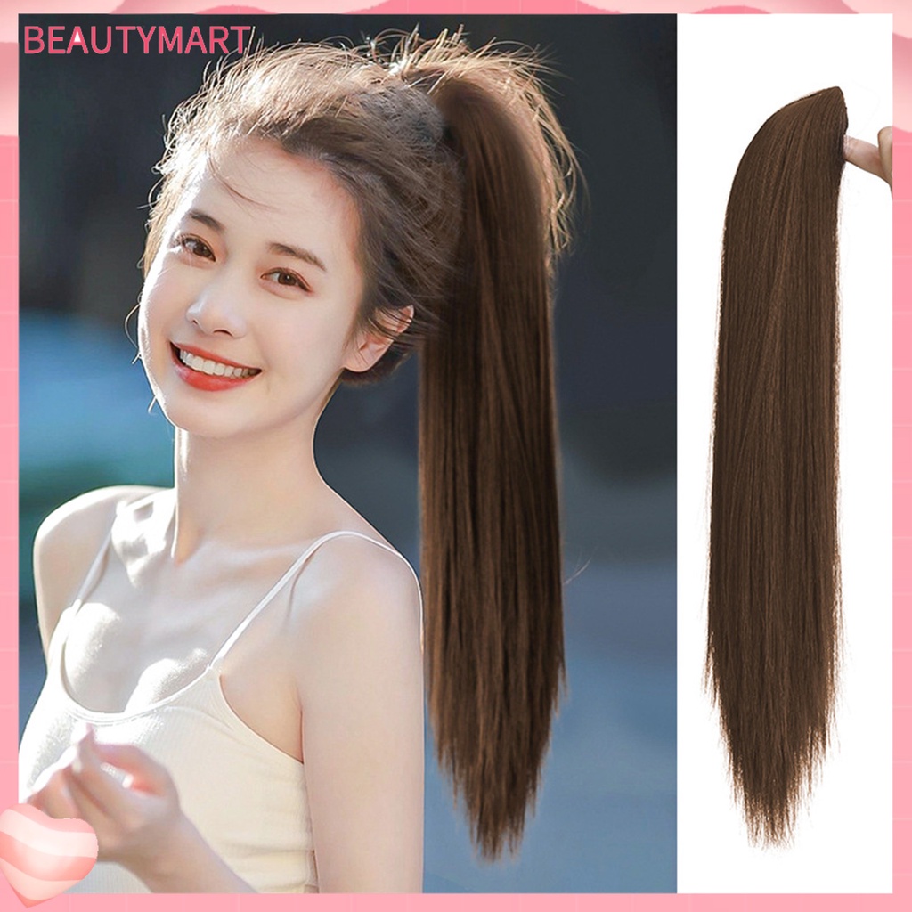 [beautymart] Tóc Giả Kẹp Tóc Đuôi Ngựa Thẳng Dài Vô Hình Tự Nhiên Không Lem Có Thể Dùng Tạo Kiểu Tóc Đuôi Ngựa Cho Nữ