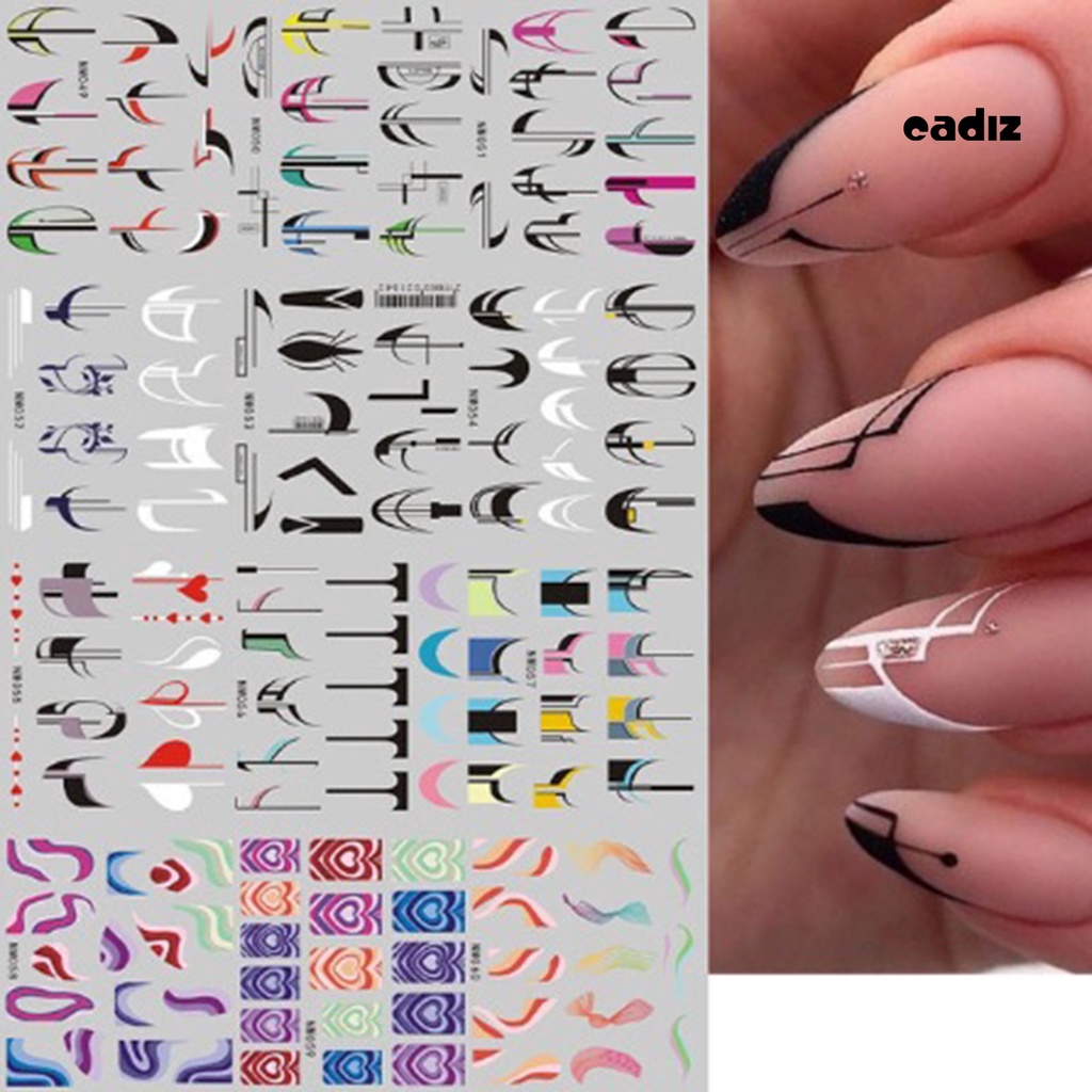 Bộ 12 Miếng Dán Trang Trí Móng Tay Nghệ Thuật Tự Dính Không Phai Màu
