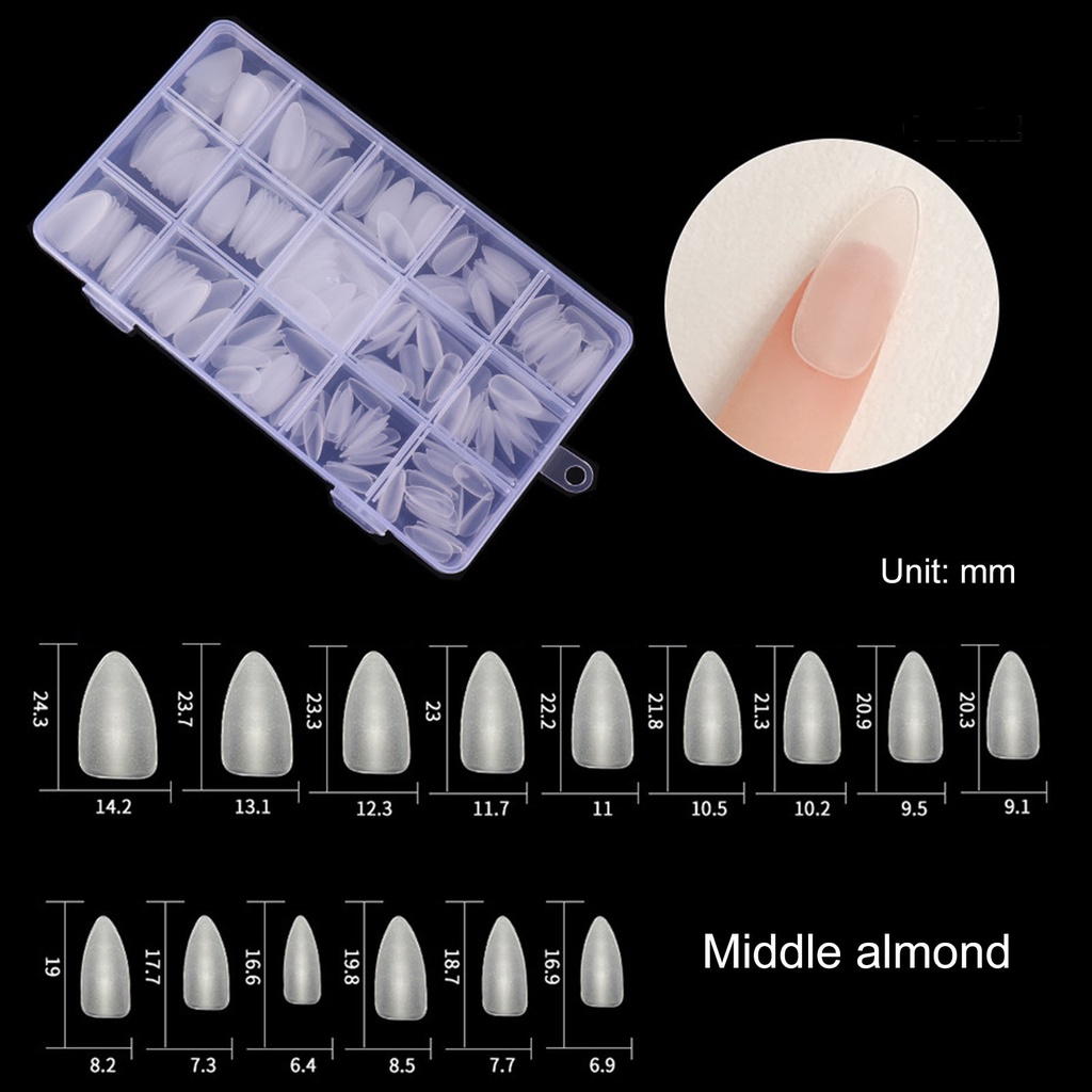 Bộ 300 Móng Tay Giả 15 Ngăn Siêu Mỏng Nhiều Kích Cỡ Tiện Dụng Cho Salon