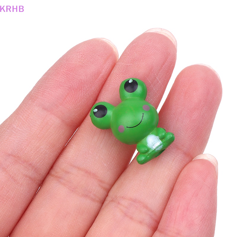Set 2 Tượng Ếch Hoạt Hình Mini Dễ Thương Dùng Để Trang Trí
