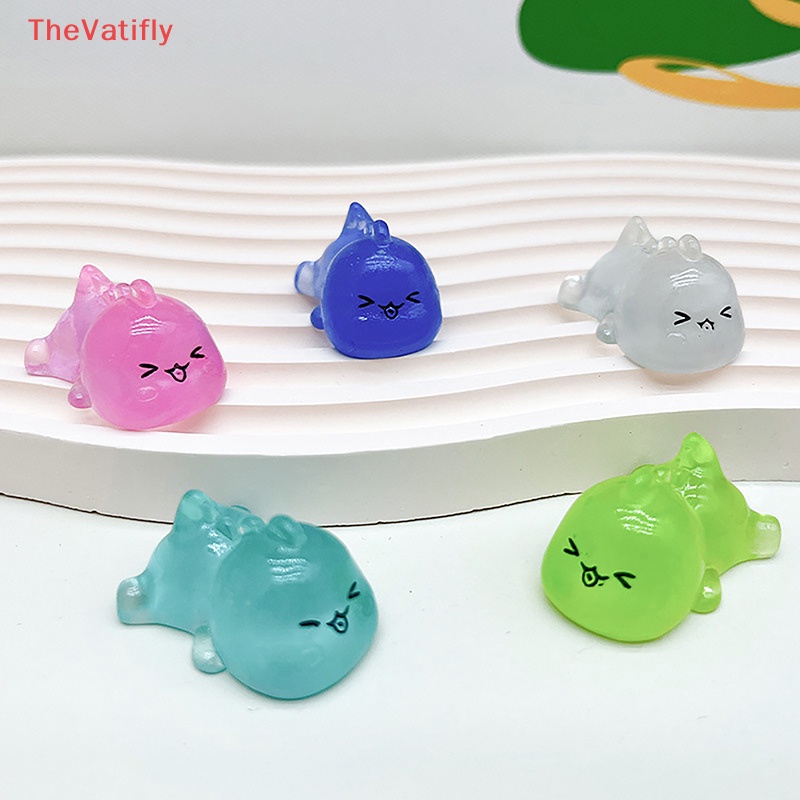 [Thevalifly] Bộ 2 Bông Tai Nhỏ Bằng Nhựa Resin Phát Sáng Kiểu Dáng Ngẫu Nhiên