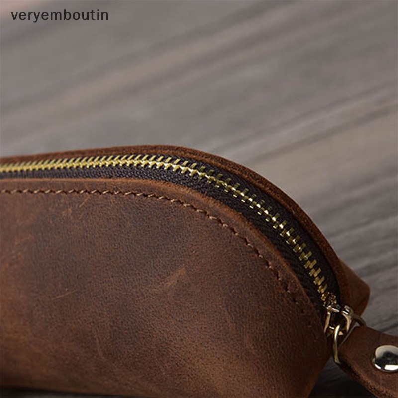 Túi Đựng Bút Bằng Da Sức Chứa Lớn Phong Cách Retro