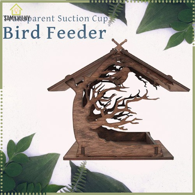 Lồng Chim Bằng Gỗ Có Dây Treo Độc Đáo Trang Trí Sân Vườn Diy