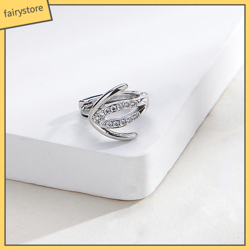 1 Bông Tai Hình Móng Vuốt Đính Đá Zircon Đơn Giản Thời Trang Dành Cho Nữ