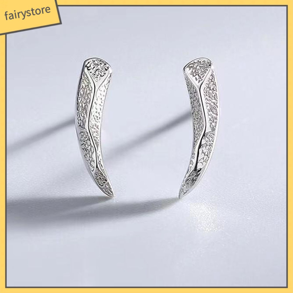 Bông Tai 2 Móc Thiết Kế Đơn Giản Phong Cách Punk Hip Hop Thời Trang Cho Nam