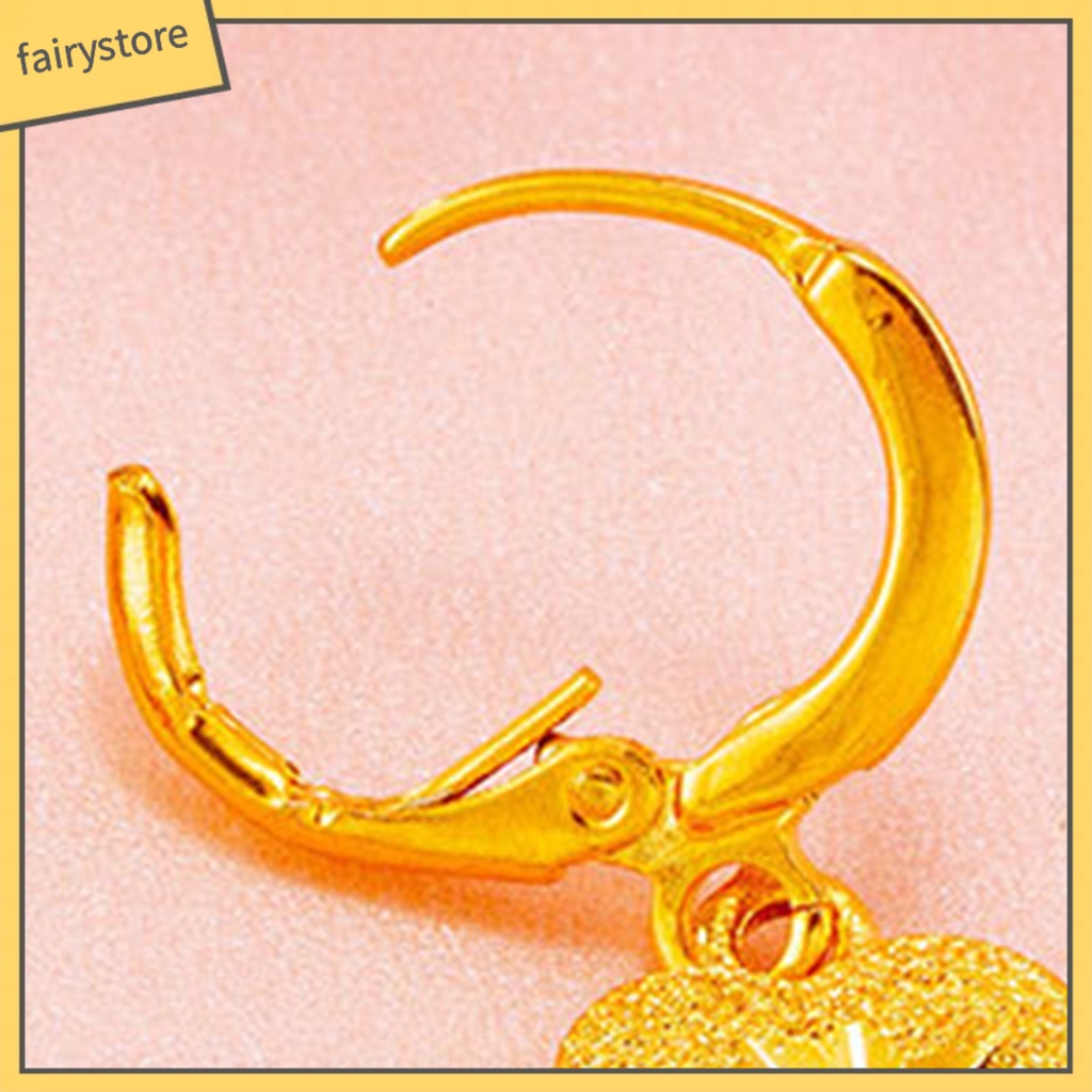 1 Đôi Bông Tai Hình Trái Tim Thiết Kế Đơn Giản Ngọt Ngào Cho Nữ