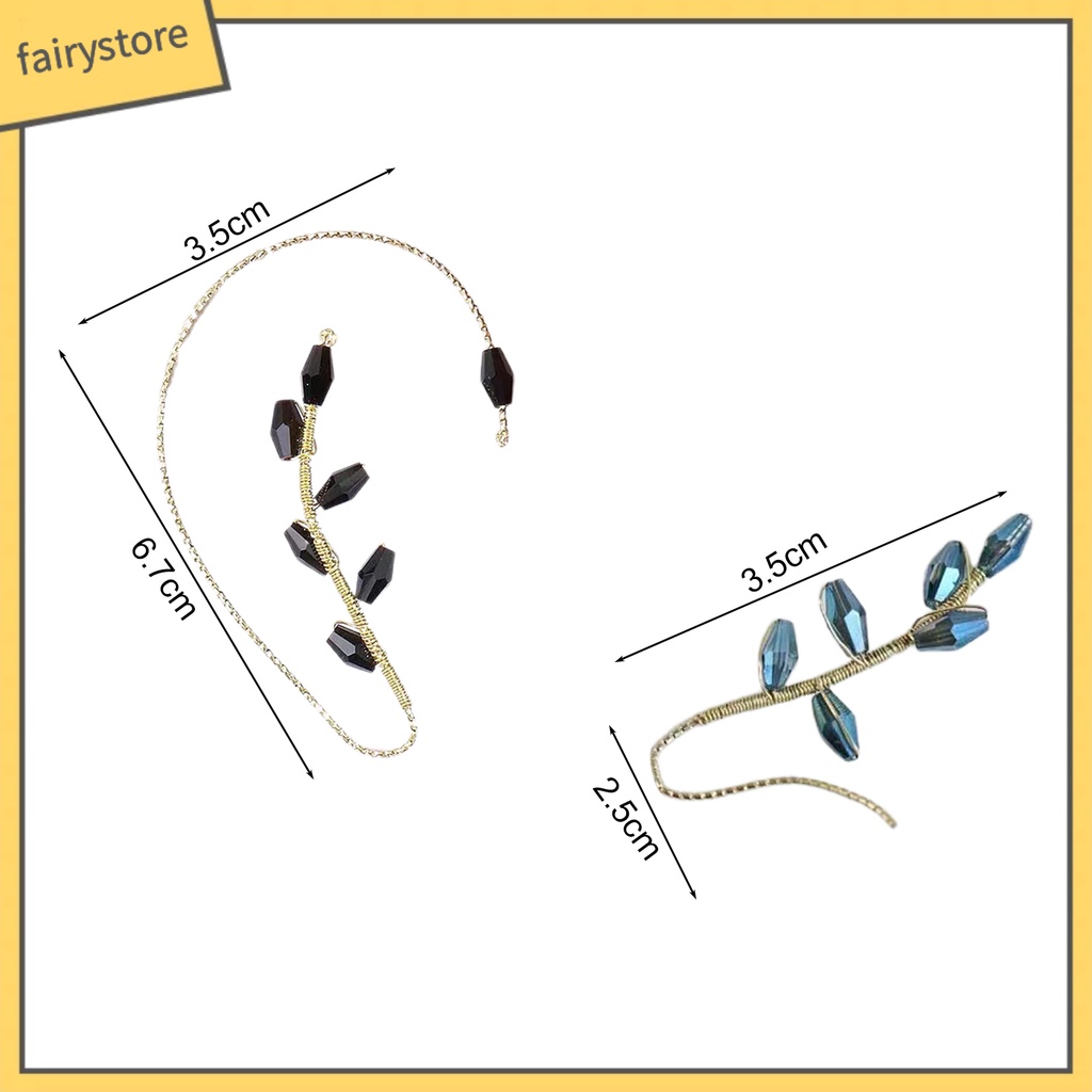 1 Khuyên Kẹp Vành Tai Đính Đá / Ngọc Trai Nhân Tạo Hình Bông Hoa Thời Trang