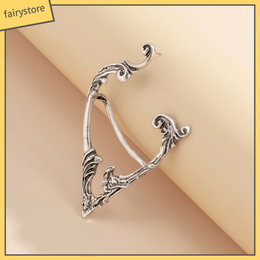 1 Khuyên Kẹp Vành Tai Elf Màu Sắc Tối Dễ Phối Đồ