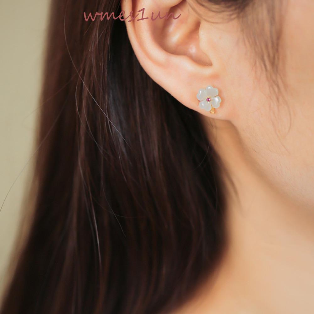 Bông Tai Hình Hoa Phong Cách Pháp Cổ Điển Thời Trang Cho Nữ WMES15H