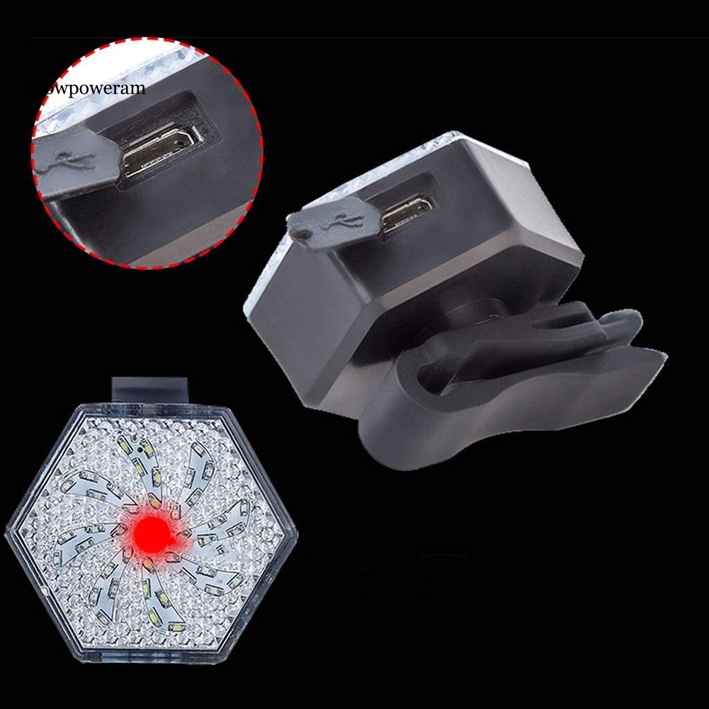 Đèn Cảnh Báo Chống Thấm Nước Có Thể Sạc Lại Bằng Cổng USB Gắn Đuôi Xe Đạp