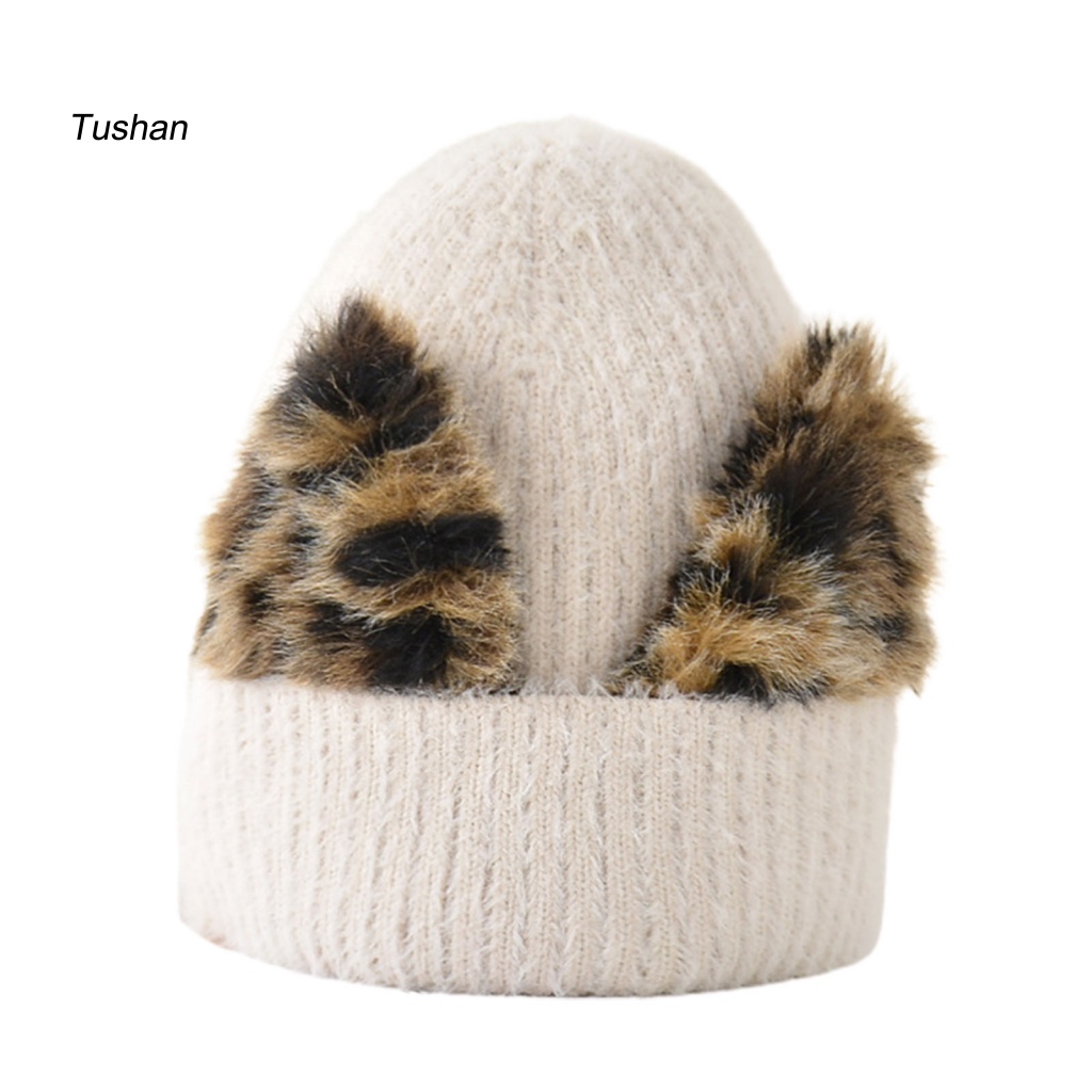 Mũ Beanie Mềm Mịn Trang Trí Hoạt Hình Xinh Xắn Cho Nữ