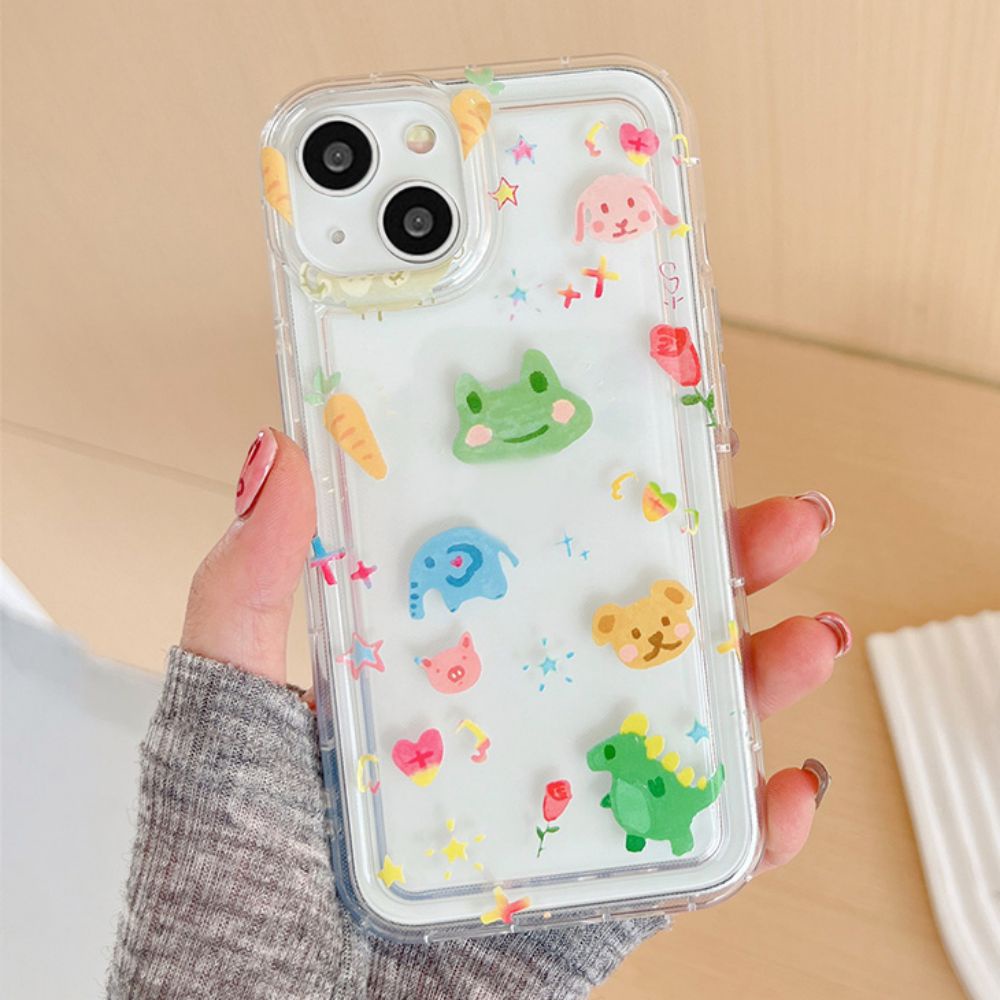 Ốp Điện Thoại TPU Mềm Chống Sốc Họa Tiết Hoạt Hình Graffiti Cho IPhone 11 14 13 12 Pro Max XS XR 7 8 Plus