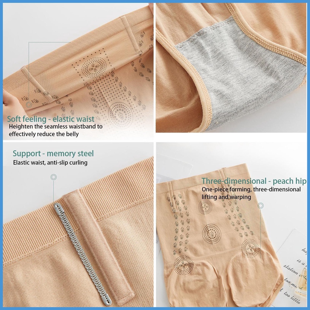 Quần Lót Lưng Cao Định Hình Eo Mềm Mại Thoáng Khí Cho Nữ