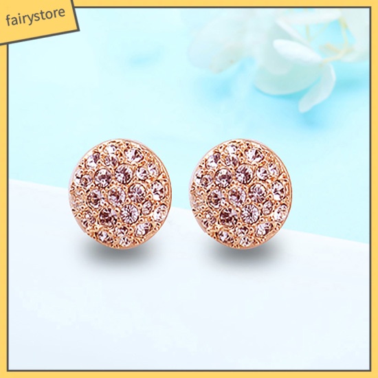 Khuyên Tai Tròn Đính Đá Thời Trang Cho Nữ