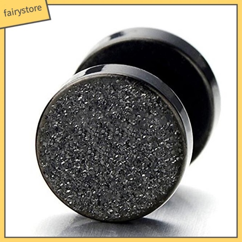 Khuyên Tai Bằng Thép Không Gỉ Màu Đen Thời Trang Unisex