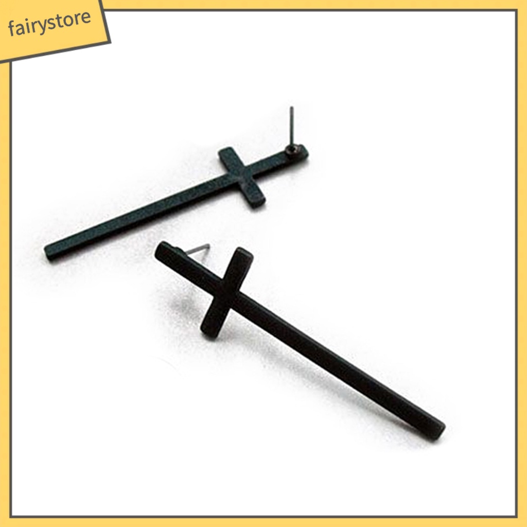 Khuyên Tai Hình Thánh Giá Phong Cách Punk Gothic Cổ Điển Dành Cho Nam Và Nữ