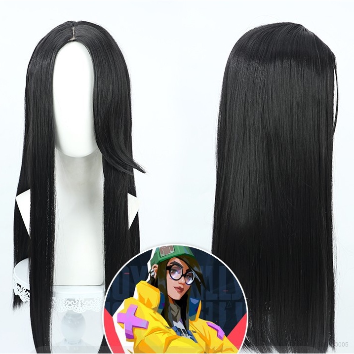 Tóc Giả Dài Màu Đen Hóa Trang Nhân Vật YYDS Valorant Killjoy