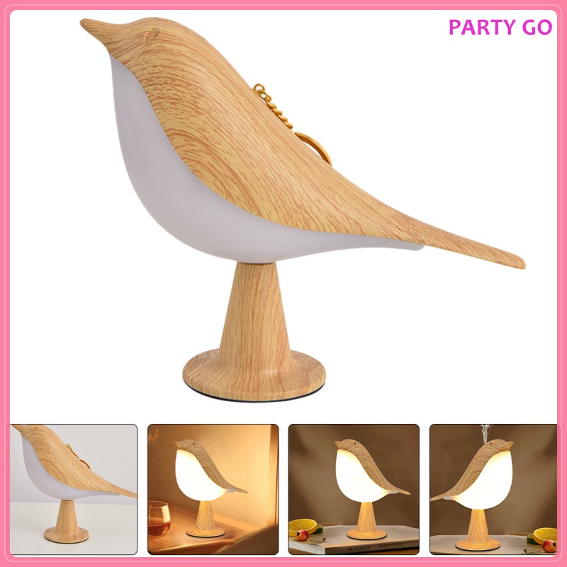 Đèn Ngủ Không Dây Bằng Gỗ Abs 21.5X15X6CM Có Thể Điều Chỉnh Độ Sáng