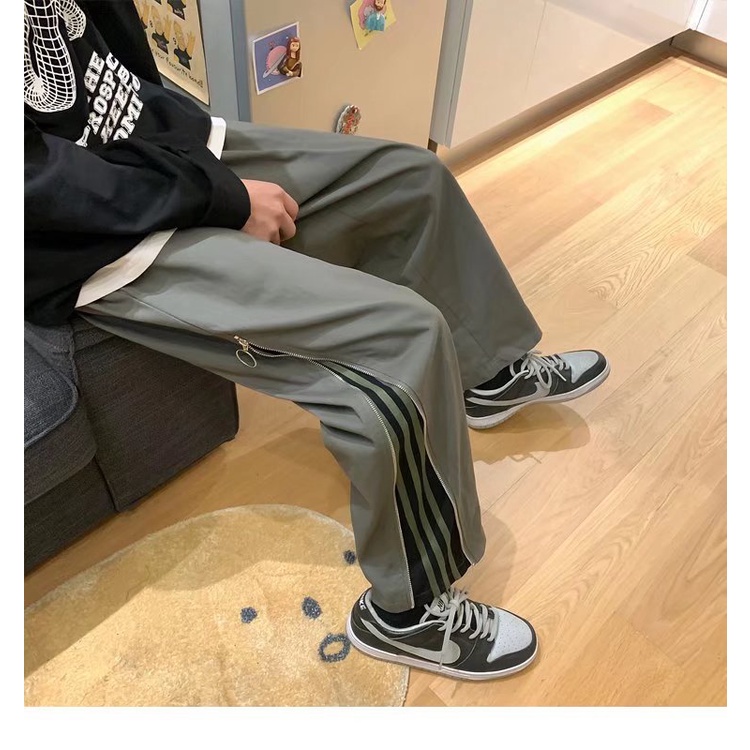 Quần Dài Ống Rộng Phong Cách Đường Phố Hàn Quốc Cá Tính Cho Nam