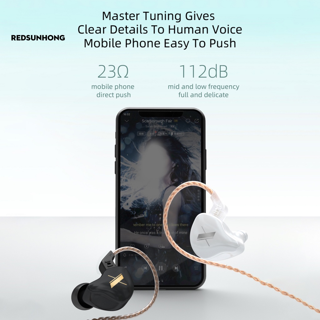 Tai Nghe Nhét Tai RH.B KZ EDX HiFi Có Micro Âm Thanh Siêu Trầm