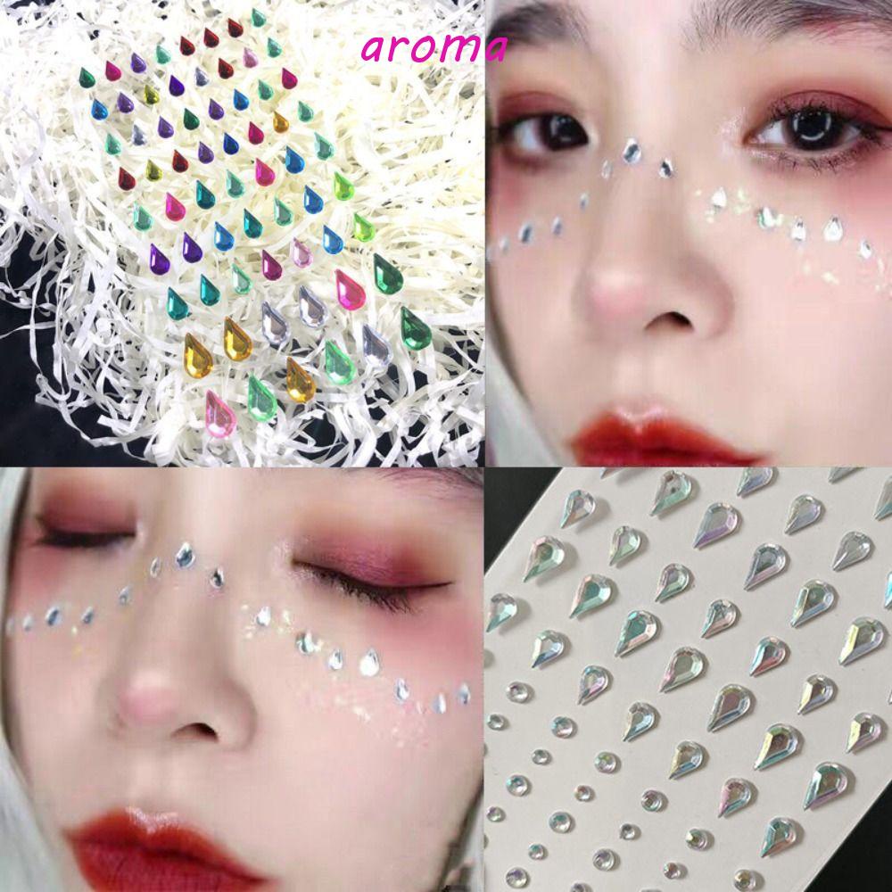 Nước Hoa Toàn Thân Màu Sắc Có Mùi Thơm Phấn Mắt Trang Điểm Thời Trang Cho Nữ|Sticker Dán Hình Xăm Tạm Thời Hình Giọt Nước