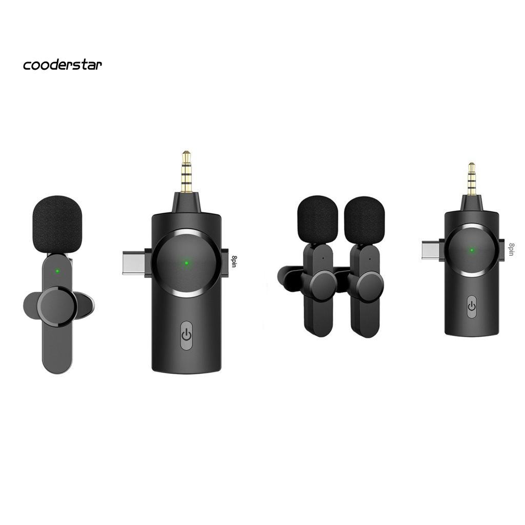 1 Bộ Micro Không Dây 2.4G 3.5mm / Type-C / 8-Pin Giảm Tiếng Ồn Đa Hướng