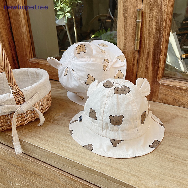 Nón Vành Cotton Mềm Mại In Họa Tiết Thời Trang Cho Bé