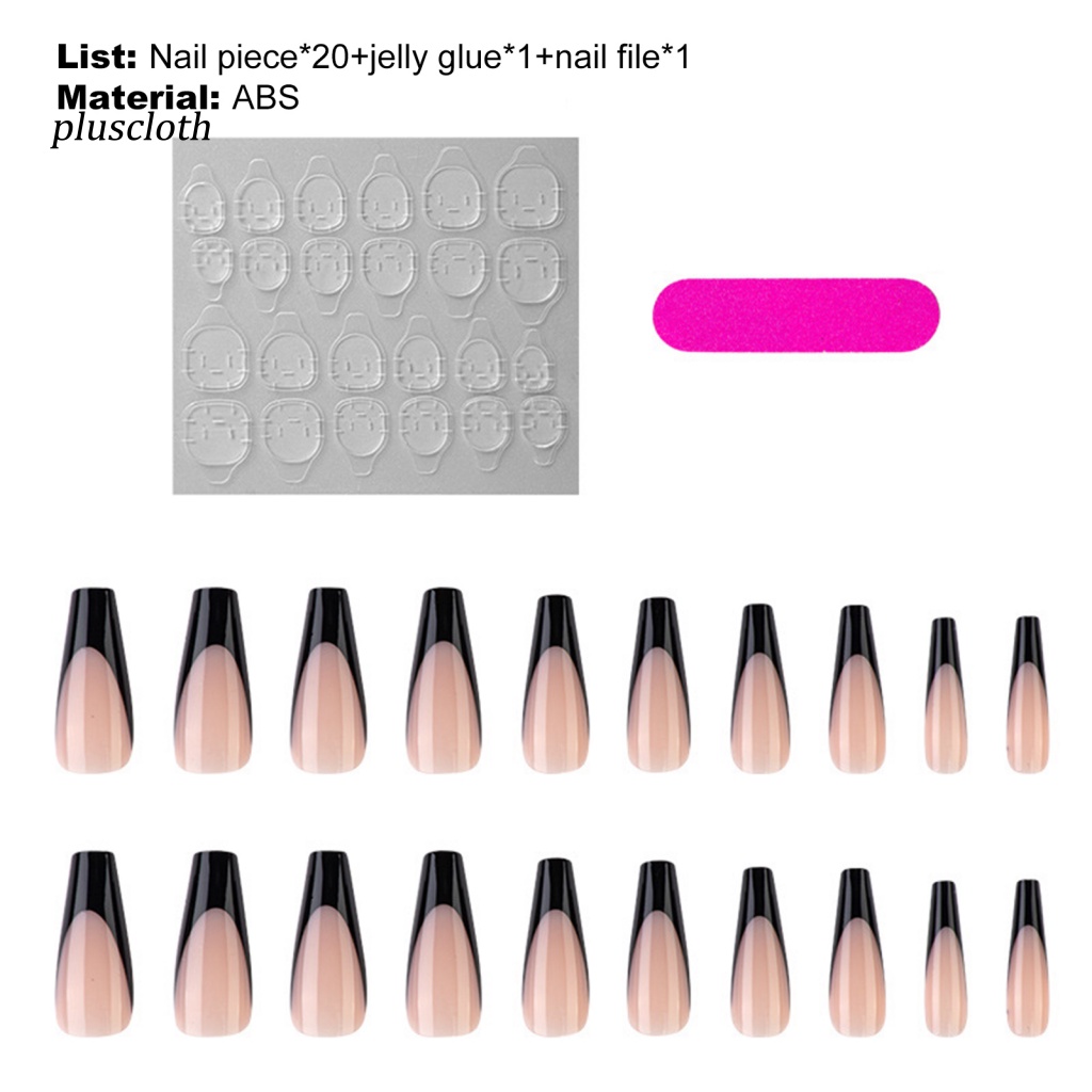 1 Bộ Móng Tay Giả Bằng Nhựa ABS Phong Cách Pháp