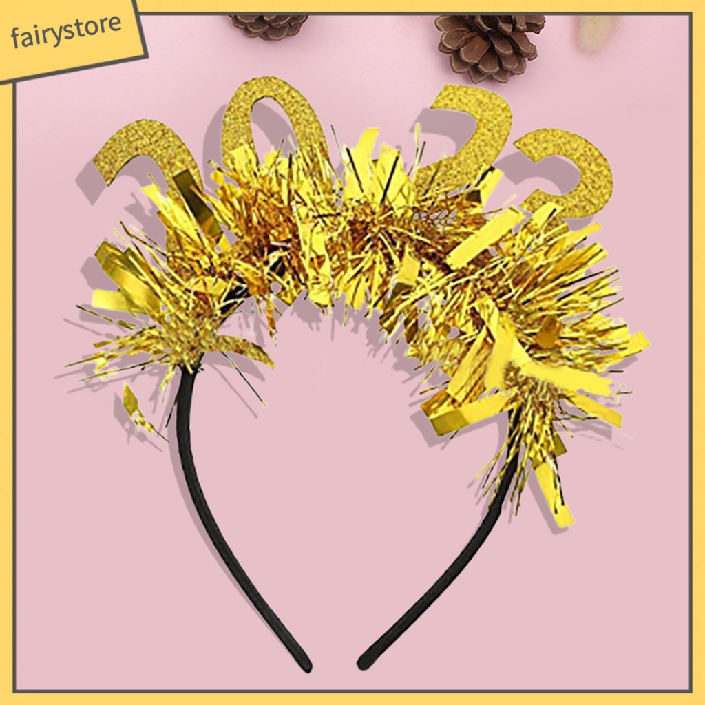 Băng Đô Cài Tóc Co Giãn Chống Trượt Trang Trí Hình Ngôi Sao Năm Mới