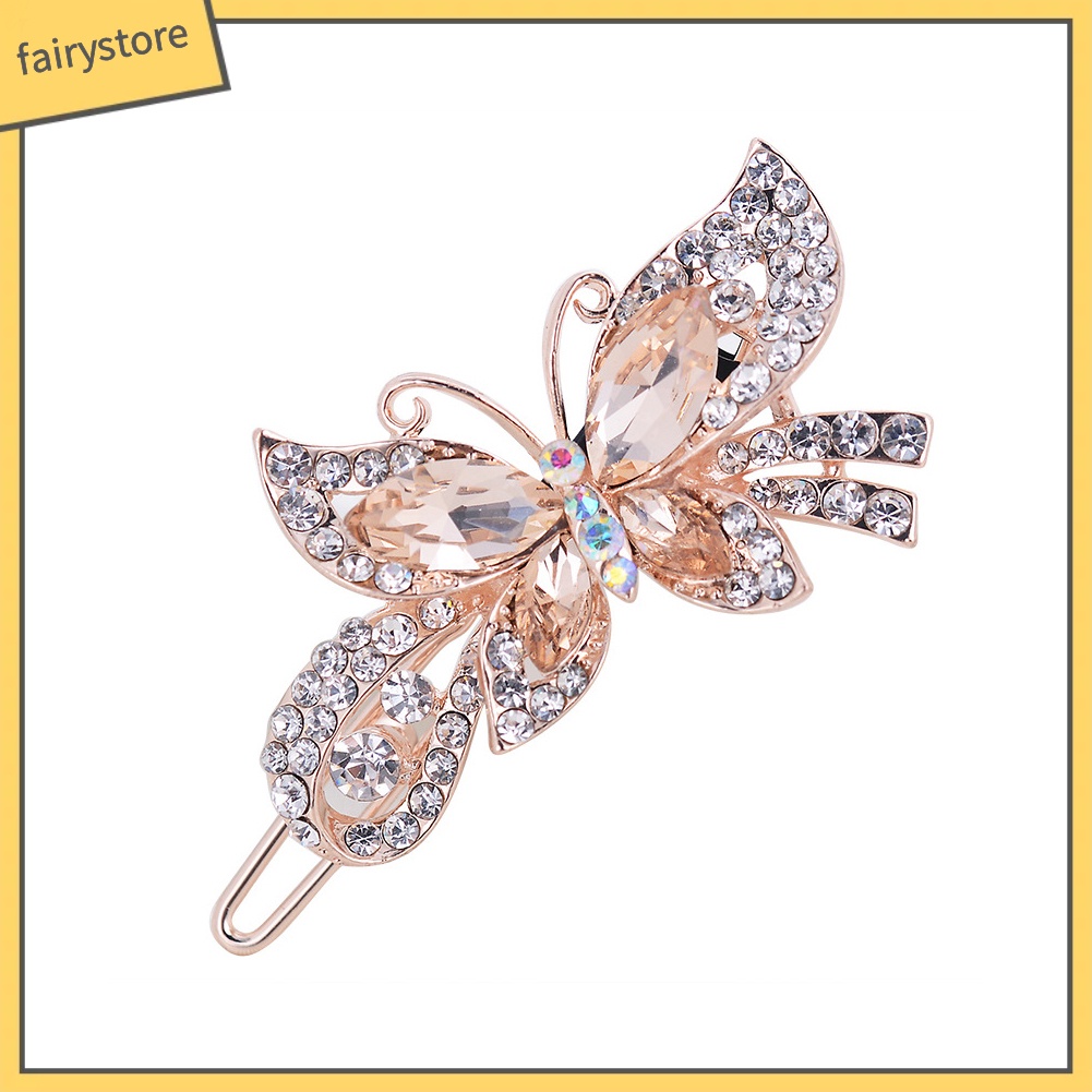 Kẹp Tóc Hình Bướm Đính Đá Thời Trang Cho Nữ